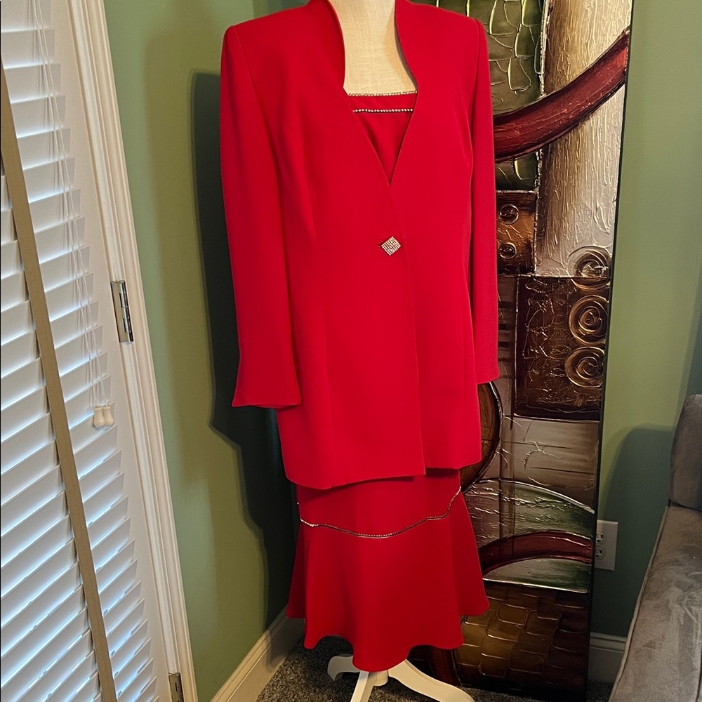 Moshita Couture Elegant 3-Piece Dressy Skirt Set, Size 18